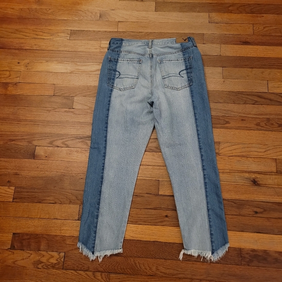 American Eagle 2 tone raw hem jeans - Picture 11 of 13